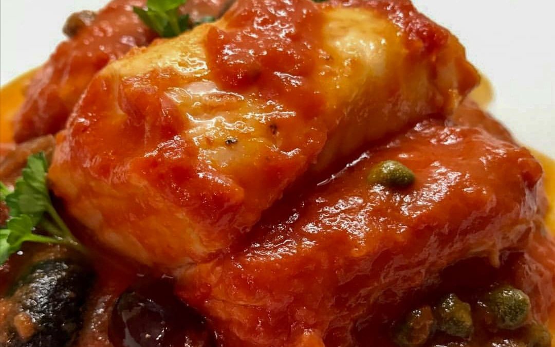 Baccalà con Olive e Capperi di Salina